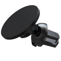 Black aluminium alloy magnetic suction car air outlet mobile phone holder mounted on central control vents