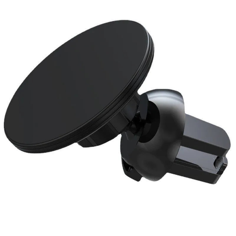 Black aluminium alloy magnetic suction car air outlet mobile phone holder mounted on central control vents