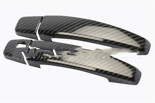 Carbon fibre pattern door handle cover for Opel Vauxhall Astra vehicles