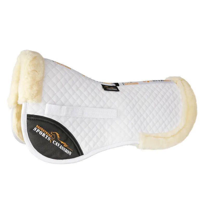 Wool riding shock absorption pad for waist protection in equestrian and cycling sports