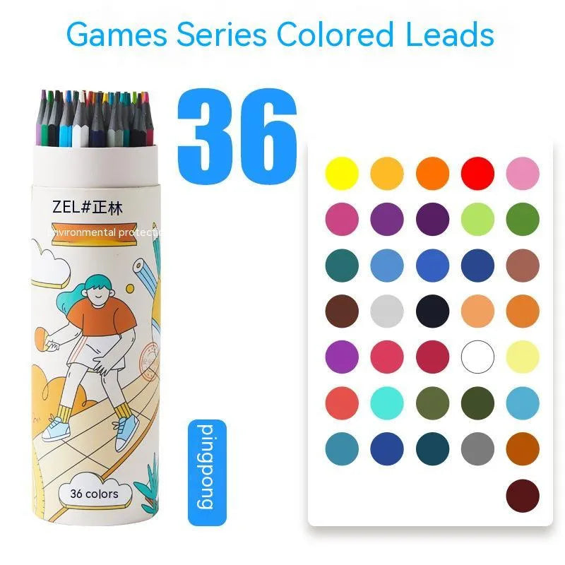 Zhenglin Sports Series colour pencils with paper barrel in multiple colour set options