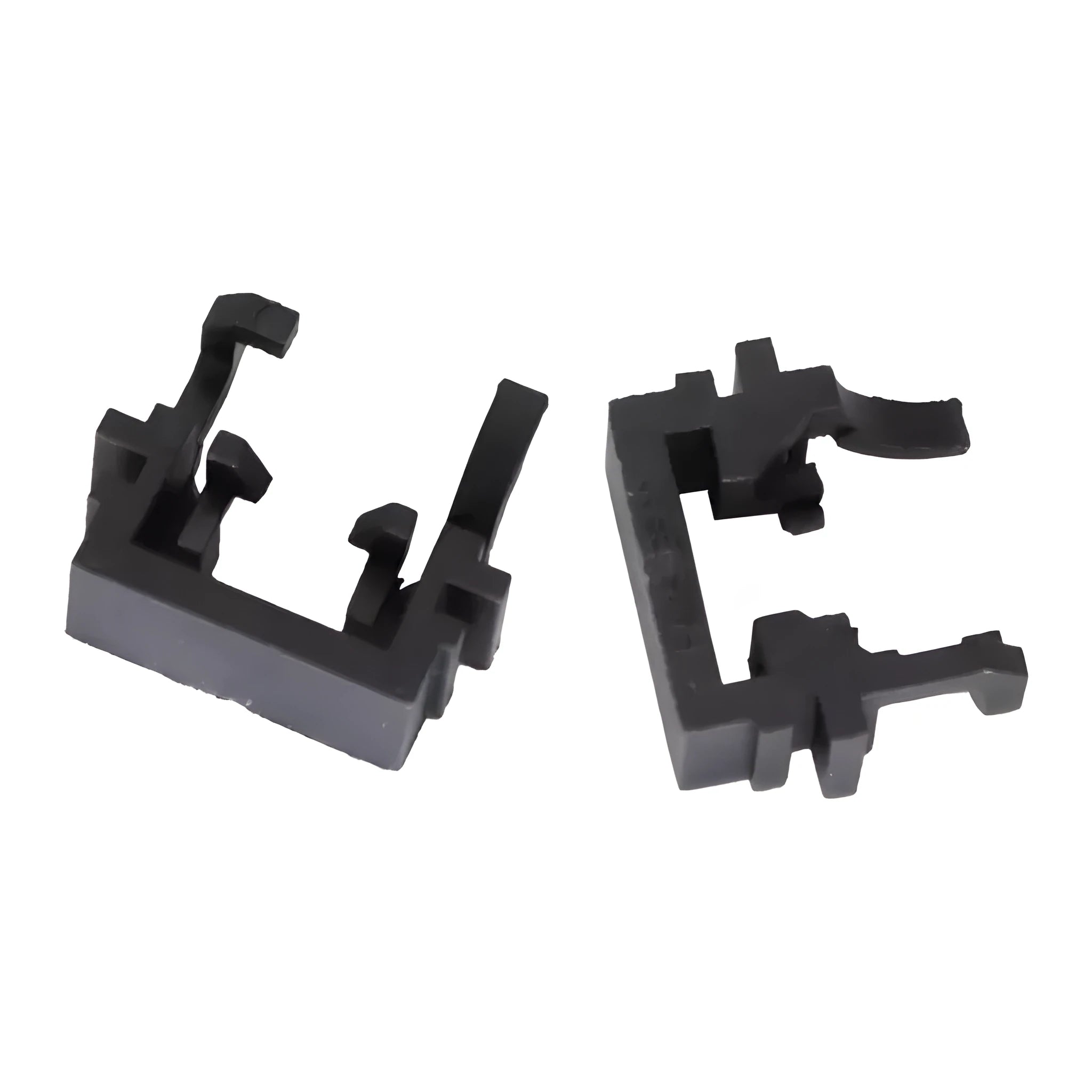 Black plastic LED headlight adapter for Ford vehicles measuring 30.7x10x26mm