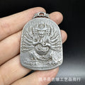Chinese style antique iron pendant hanging ornament with geometric design