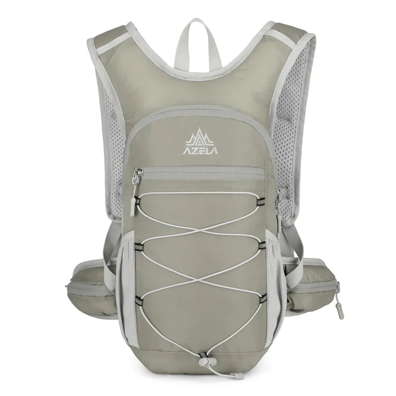 AZELA lightweight hydration backpack with breathable mesh and bungee cord for trail running hiking
