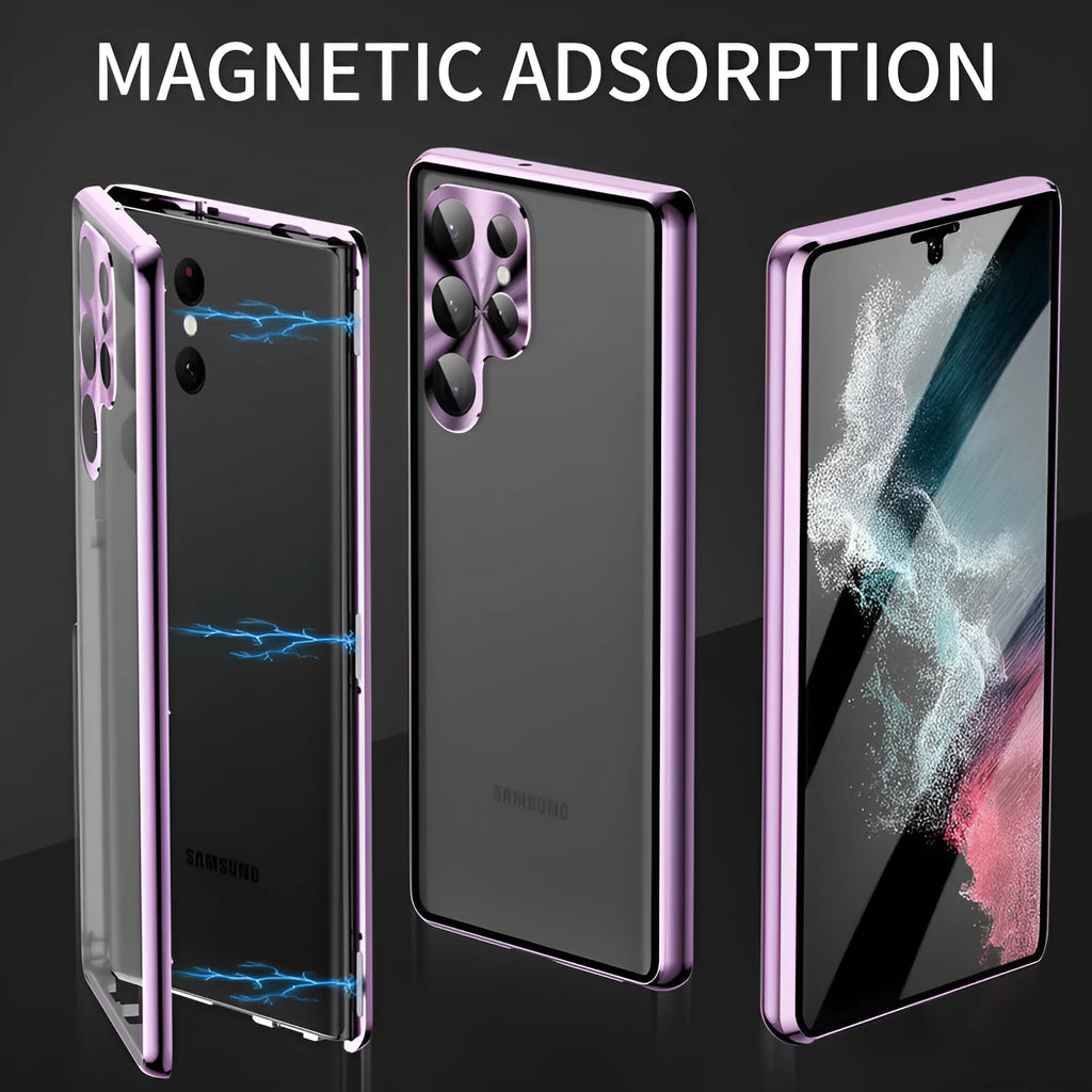 Samsung S24 Ultra magnetic phone case with mirror in multiple colour options.
