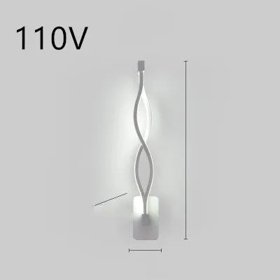Nordic style LED wall lamp with a silicone shade mounted on a bedroom wall