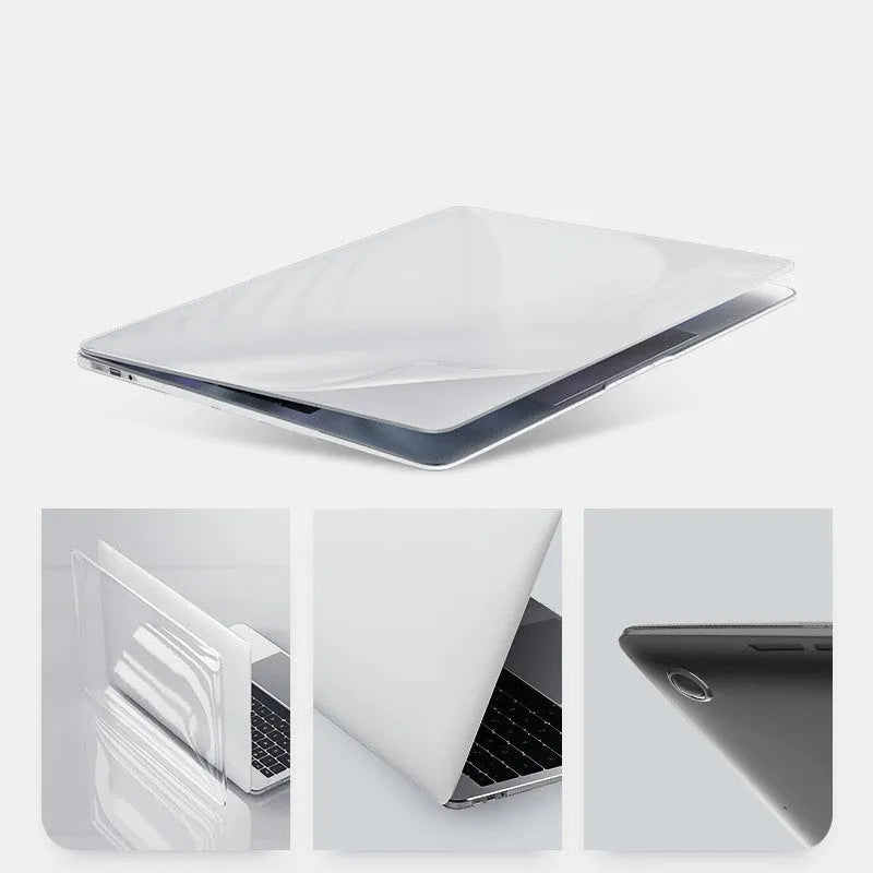 PC protective shell case for Apple MacBook Pro 14.2 and 16.2 inch notebooks in transparent and black colours