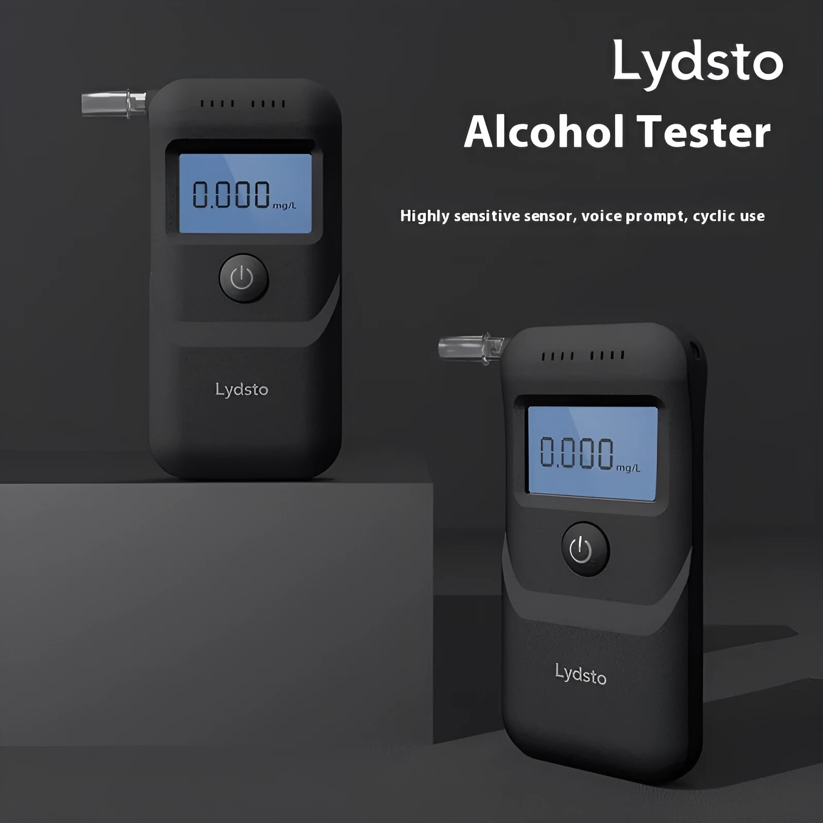 Black HD-JJCSY01 household alcohol breath tester unit for personal use.