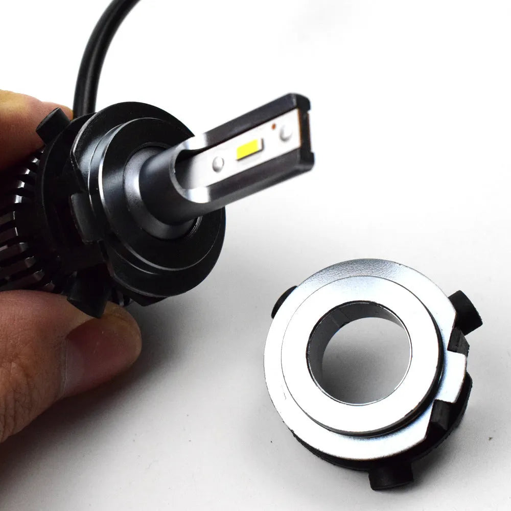 ABS plastic car LED headlight card holder measuring 3.8 by 3.7 by 1 centimetres