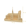 3D puzzle building model of Notre Dame de Paris on a table