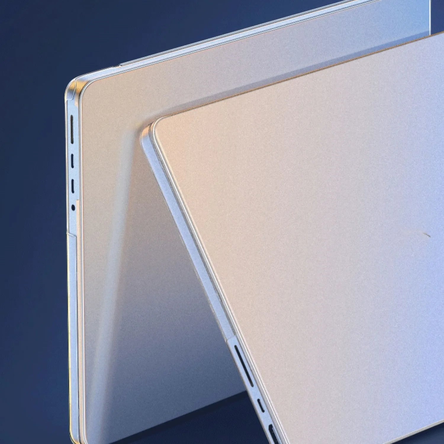 Ultra-thin frosted protective case for MacBook Air 13.6 M2 2022 in transparent black with corner coverage