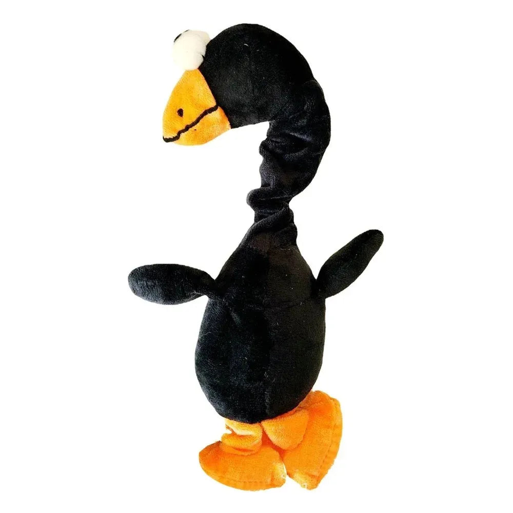 Screaming chicken squeaky dog toy in black, green or orange colours for bite-resistant chewing