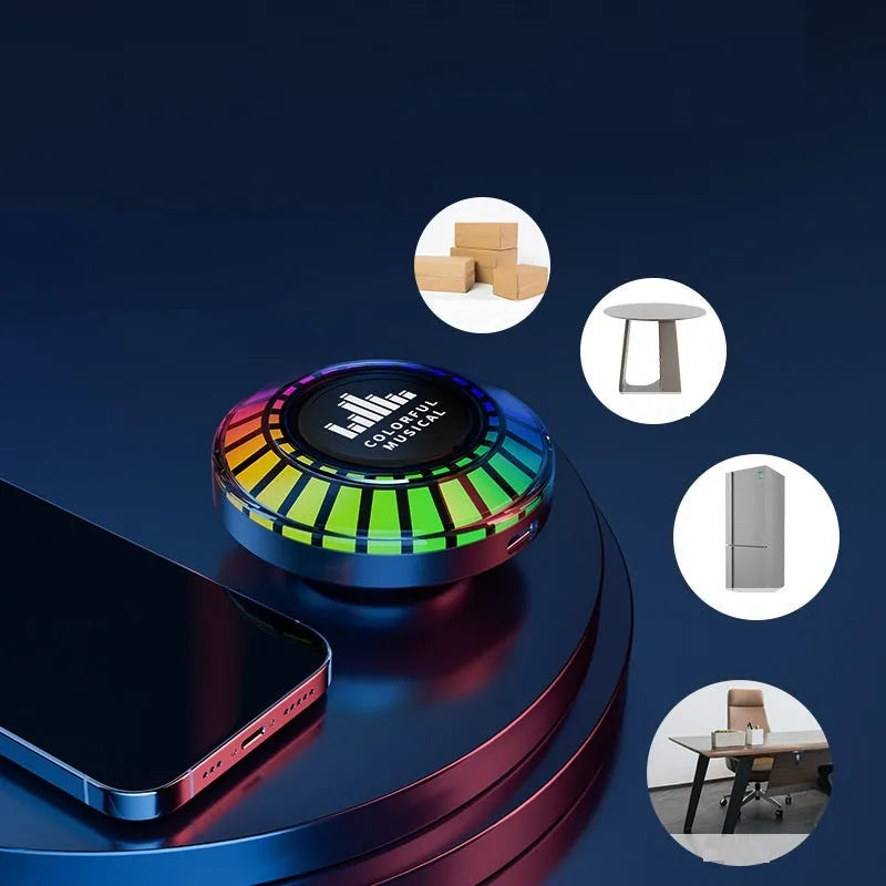 Compact cube-shaped Bluetooth atmosphere light with voice control and polar light effects