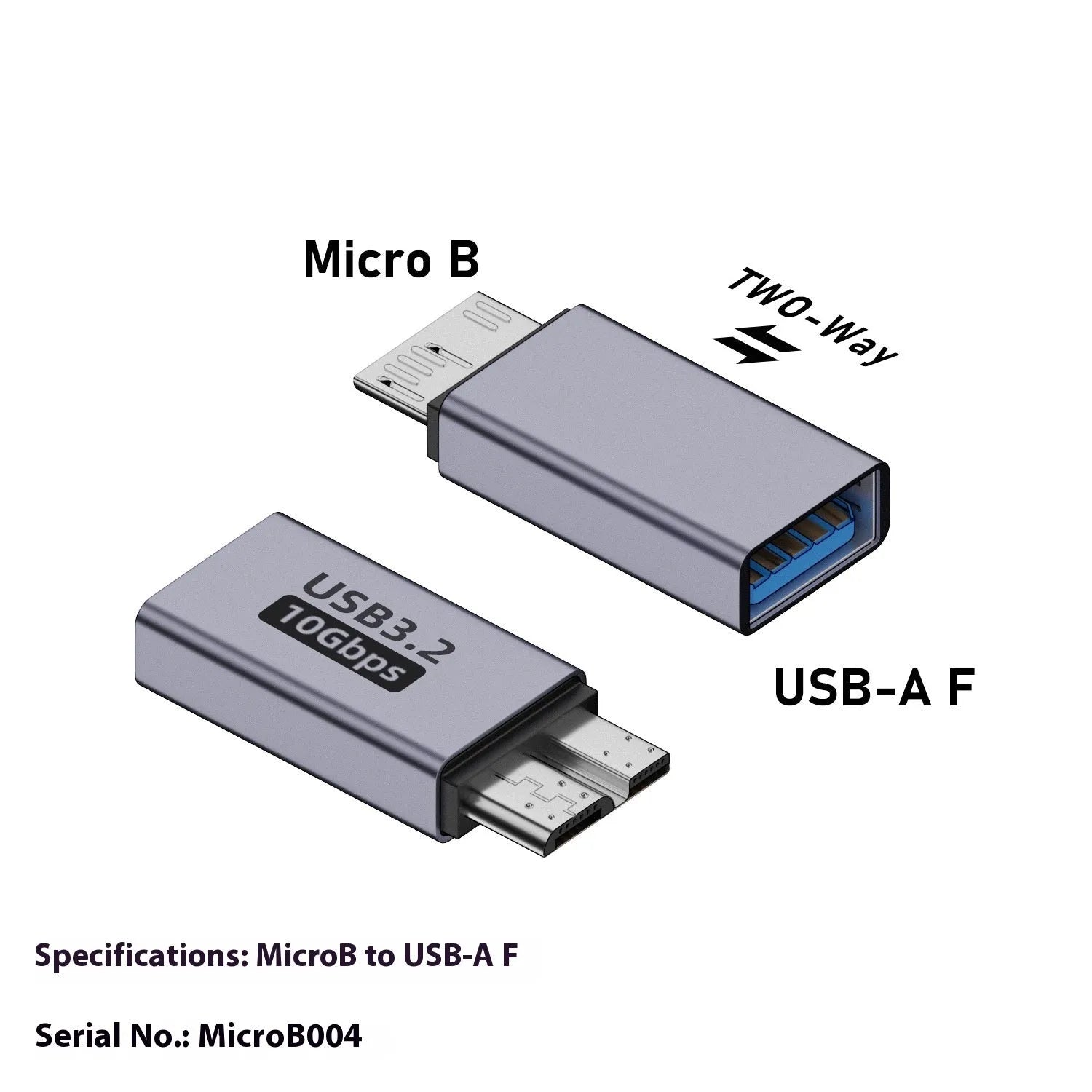 USB AM to Micro-B adapter cable for connecting older devices to modern computers