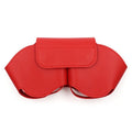 AirPods Max protective case in PU leather, shown in available black, red, white, green, and blue colours.