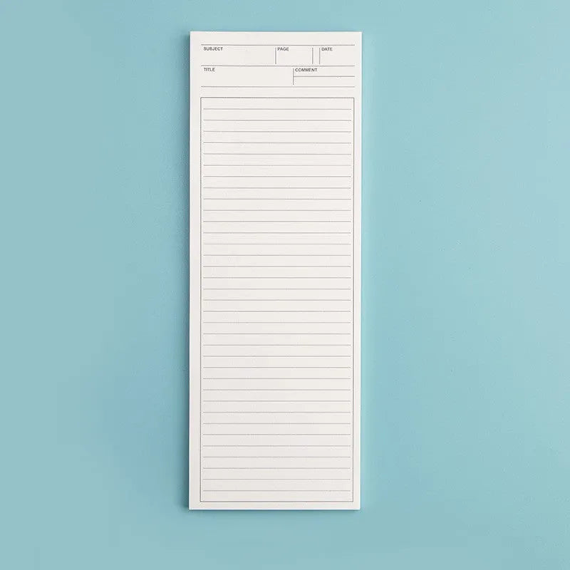 Ins wind notebook open showing 80G lined paper, with purple bear illustrated cover, dimensions 91mm by 256mm.