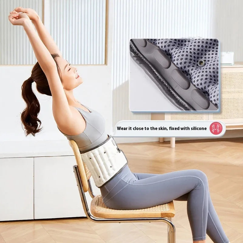 Automatic inflation lumbar waist supporter in PU material shown in S and M sizes