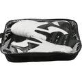 Black and white children's martial arts training shoes with a soft sole and widened design.