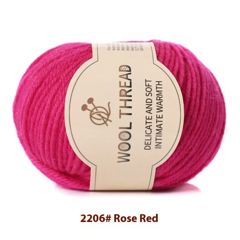 Roll of hand knitting wool yarn for baby garments in various colour options