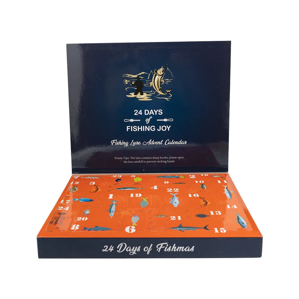 24-piece blind box Christmas fishing set with metal components in 01 style colour