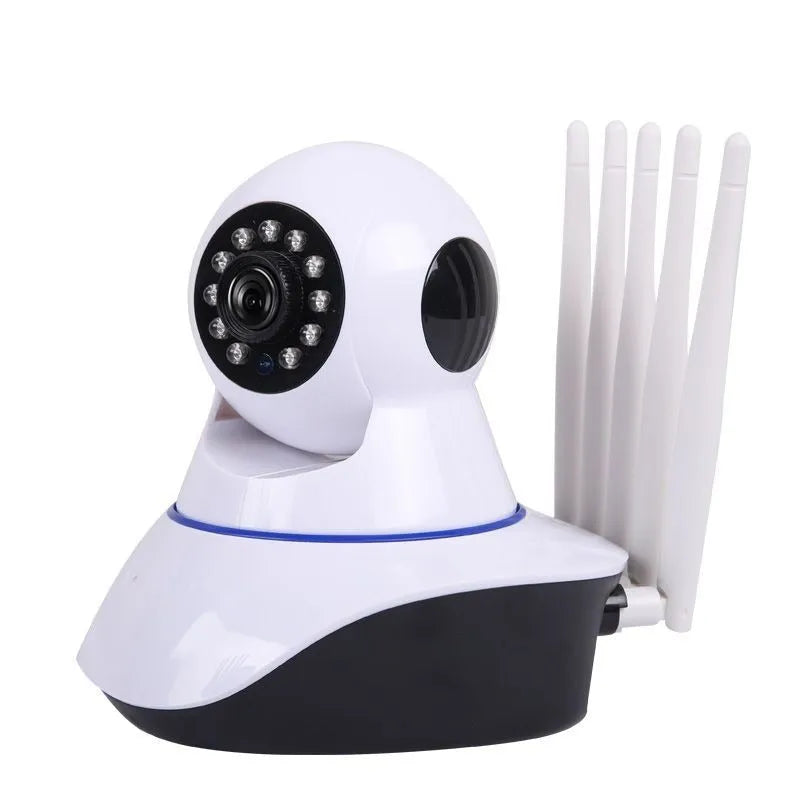 White dome-style wireless security camera with a 3.6mm lens for indoor and outdoor HD surveillance.