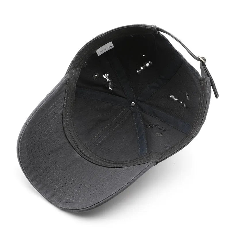 Cotton dome crown baseball hat for women with sun protection, available in multiple colours