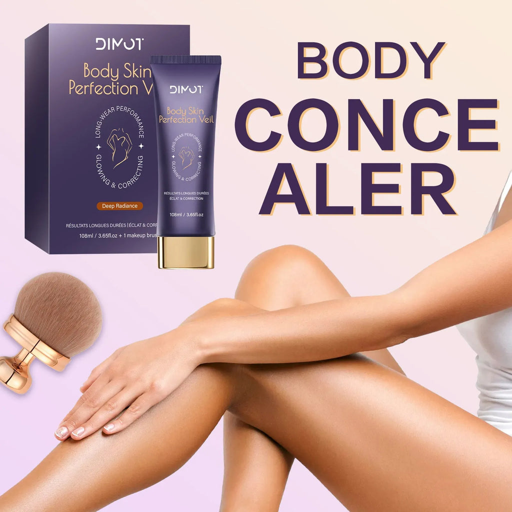 108ml waterproof concealer cream with brush for covering body tattoos and birthmarks.