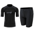 Men's quick-drying half sleeve swimsuit set in nylon fabric for water activities