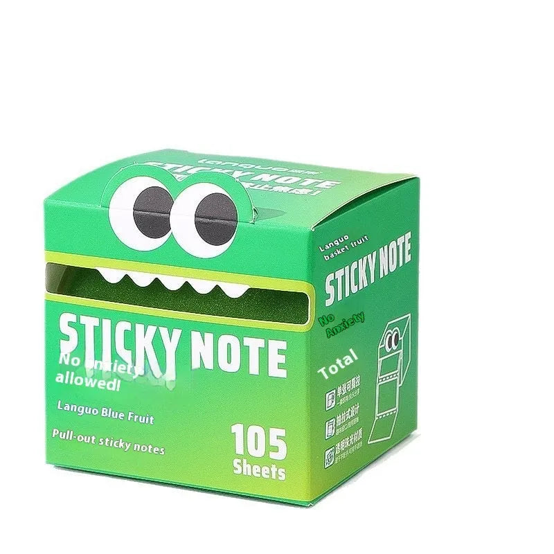 Pearl gradient transparent sticky notes refill pack with 105 pages showing six colour options