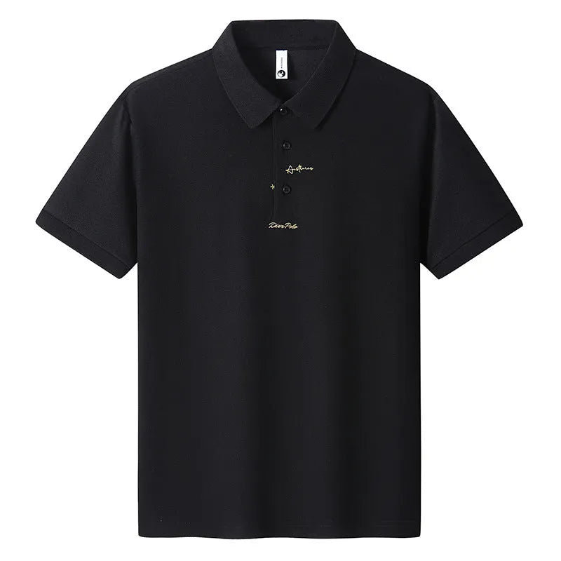 Men's loose cotton t-shirt with letter print in white, black, green, pink, khaki, and sky blue colours