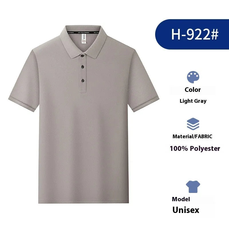 Casual lapel short sleeve polo shirt for men in solid colour with regular fit, polyester blend fabric