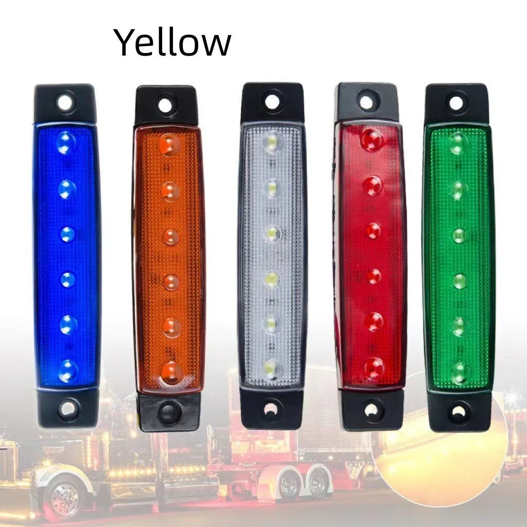 Trailer side warning light unit with SMD LEDs in red, yellow, white, blue, or green options
