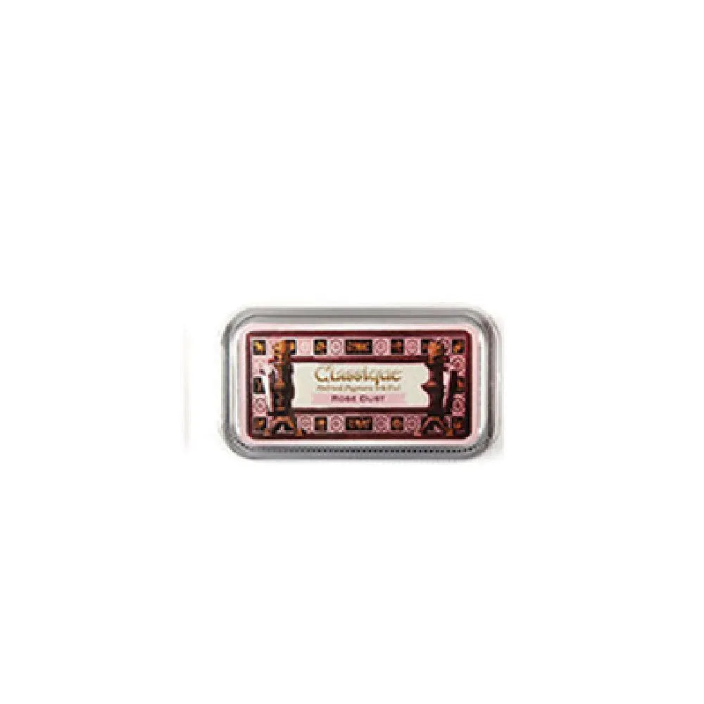 Rectangular oily ink pad for rubber stamps in five colours on a craft surface