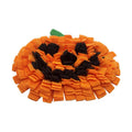 Orange pumpkin-shaped pet training mat for slow feeding and choking prevention