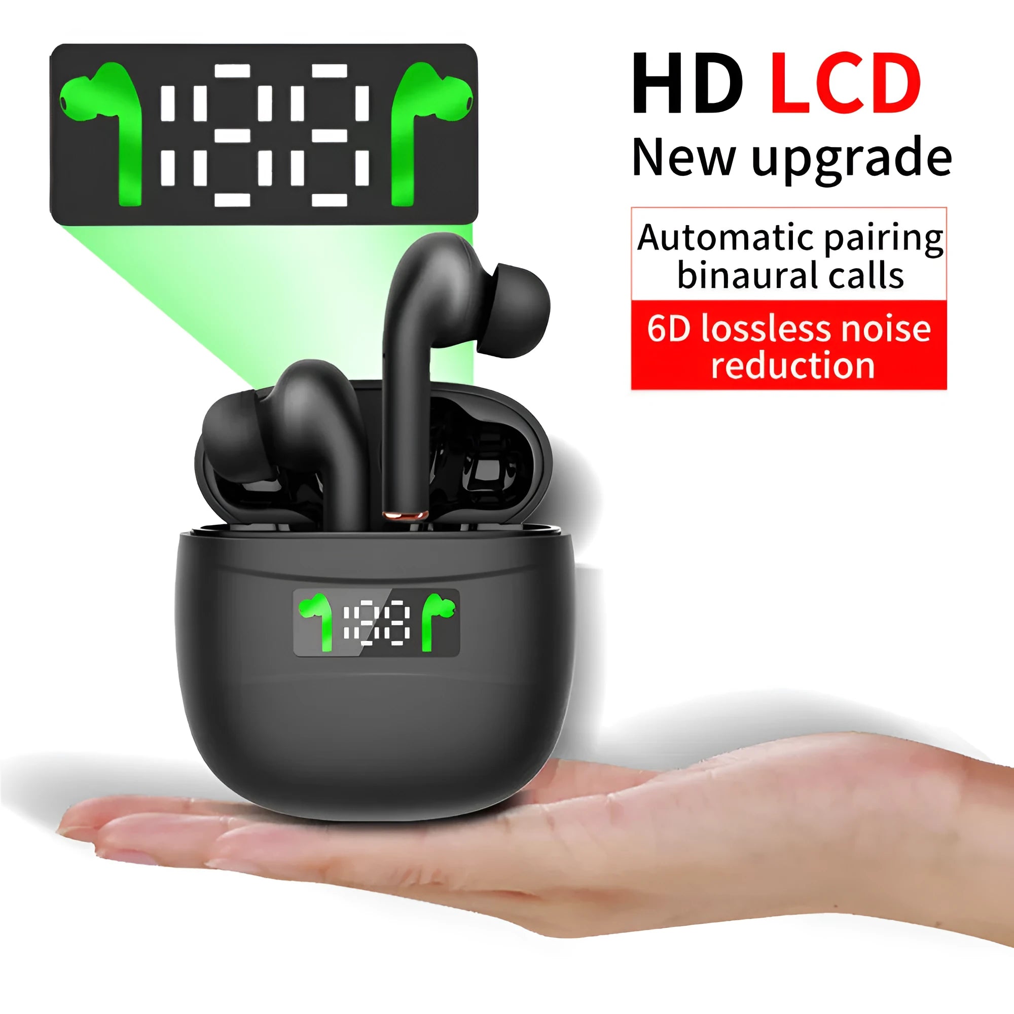 Bluetooth headset sports earphone with earplug style bilateral stereo Black or White