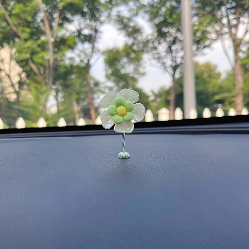 Small plastic car dashboard swing ornament in five colour options