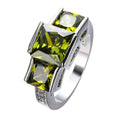 Copper women's ring with electroplated colour finish in geometric design showing multiple colour options