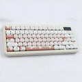 Dessert cat themed mechanical keyboard key caps with MOG round design in complete set