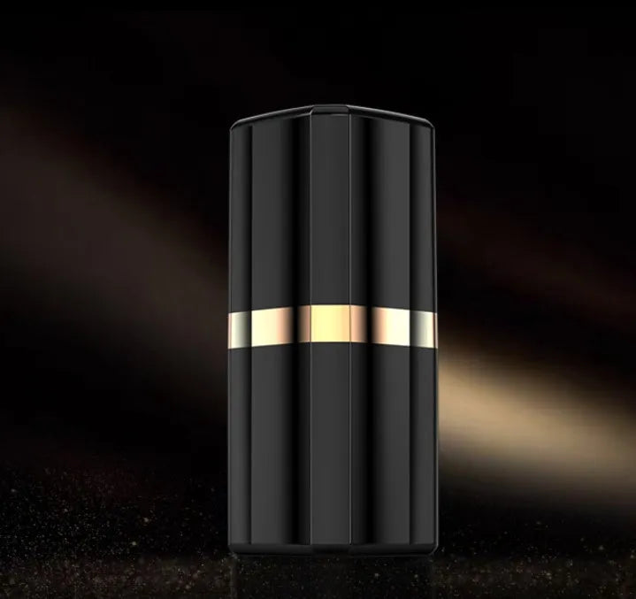 Fashion lipstick design wireless Bluetooth earphone in black, pink, purple, or white with a charging case.