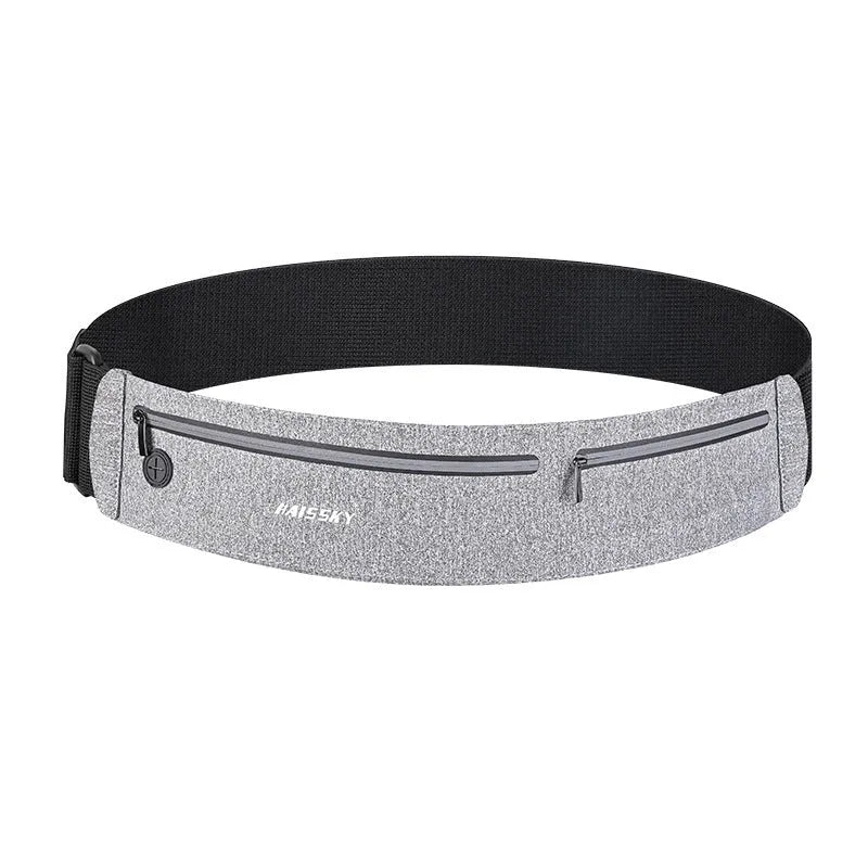 8-inch waterproof waist bag in chinlon Lycra for outdoor sports with anti-theft features