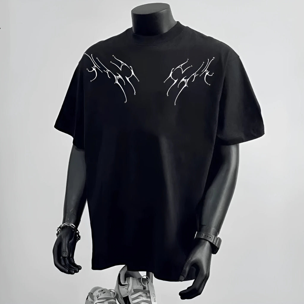 Men's loose fit pure cotton short sleeve t-shirt in white and black colours