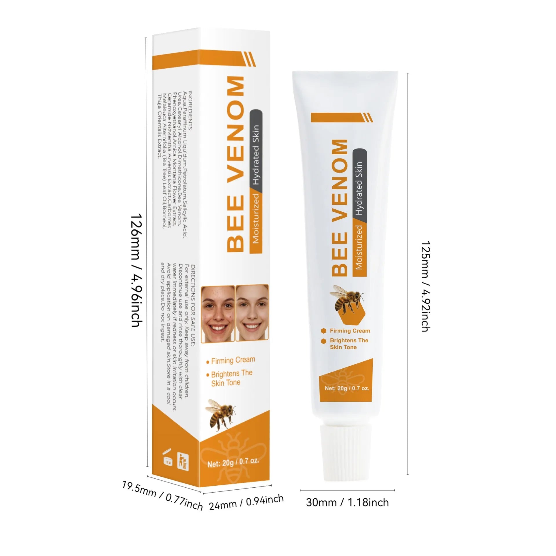 20g jar of bee pollen facial cream moisturiser for general skincare use