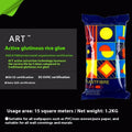 Formaldehyde-free glutinous rice wallpaper glue in container for wall sticking projects