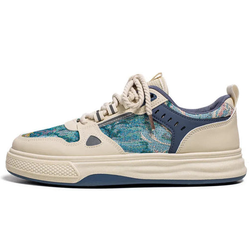 Casual canvas shoes with round toe and flat heel in Milan green or beige colour options