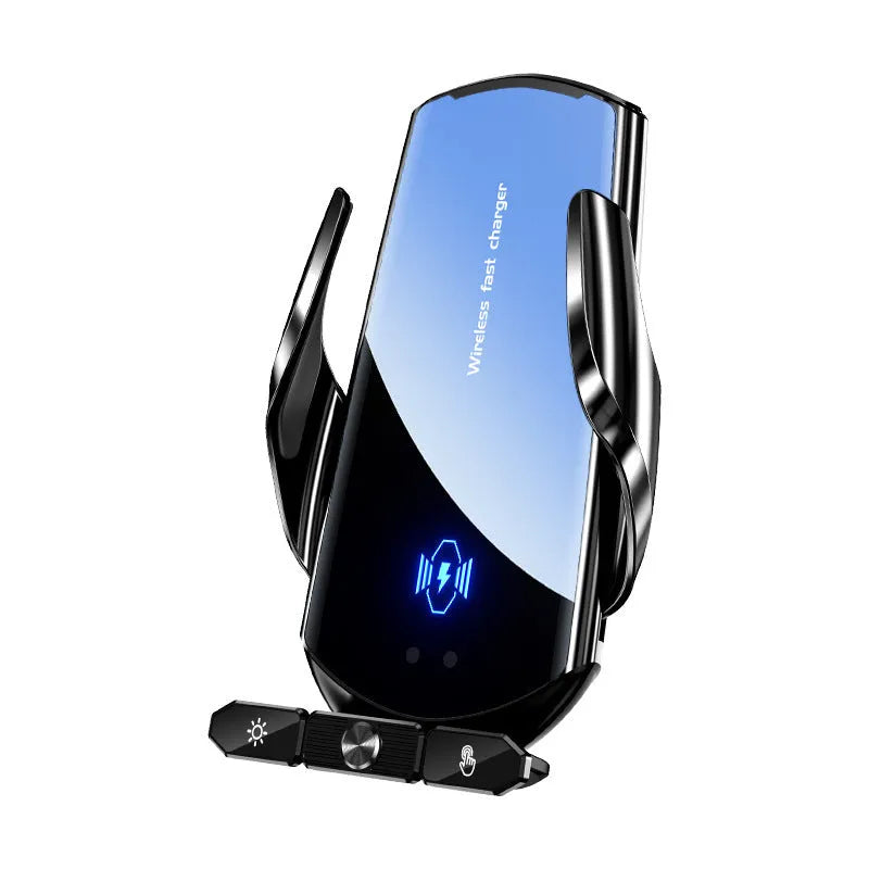 Car wireless charger phone bracket black buckle-type air outlet mount 15W