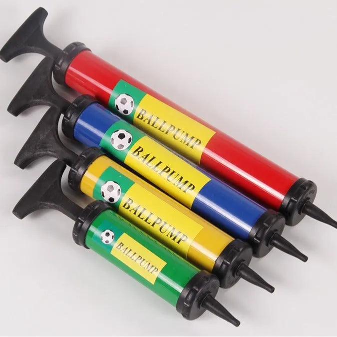 Manual plastic hand pump cylinder for basketball and football inflation in mixed colours