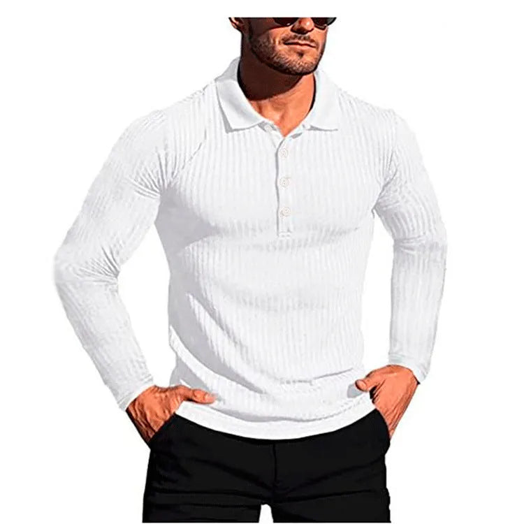 Striped elastic knit summer shirt in loose fit with short sleeves showing colour options