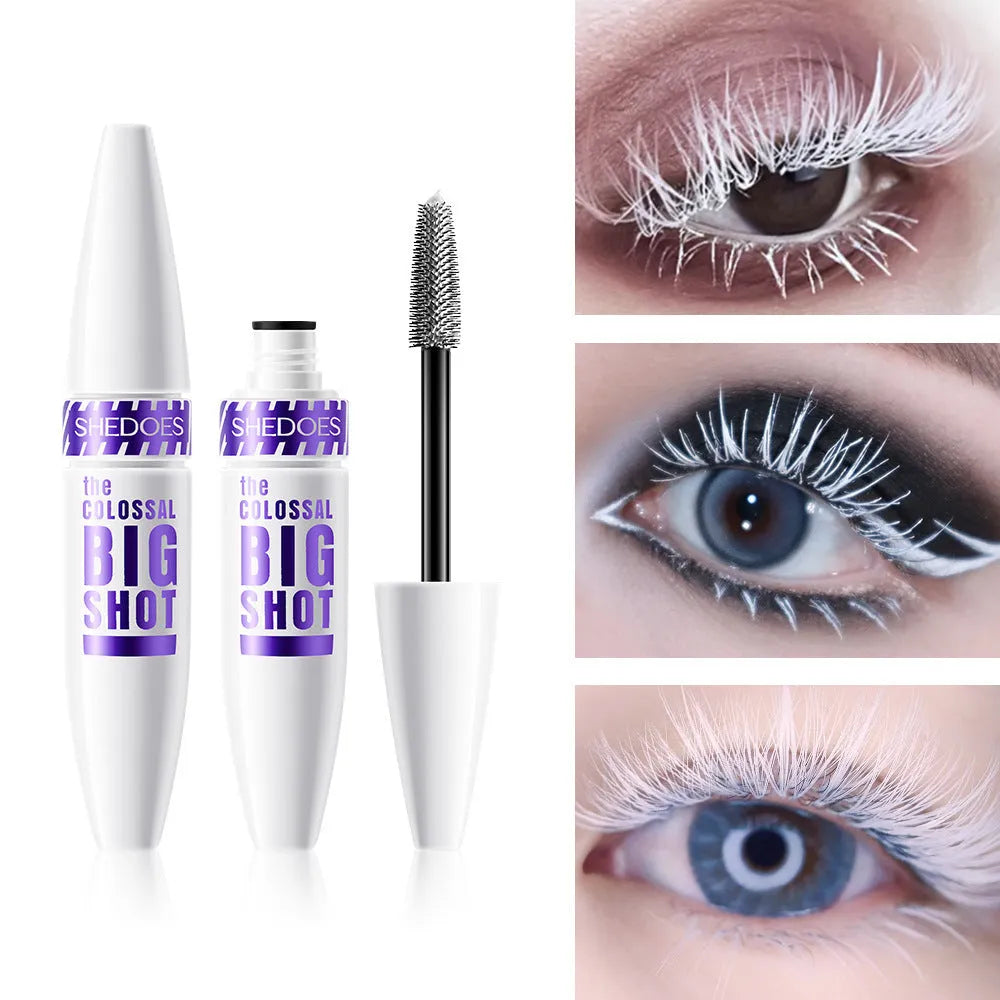White waterproof sweat-proof quick-drying mascara with curling effect, 10ML net content