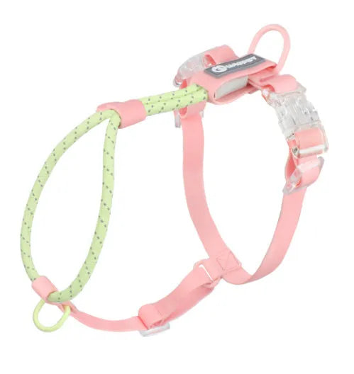 PVC solid colour dog leash with hand holding rope in dark red or taoyao green, 120cm length