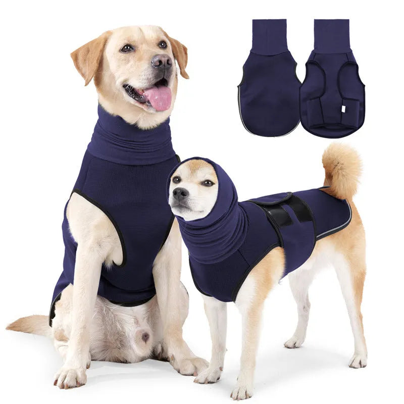 Army Green dog anxiety jacket with adjustable straps for customised pressure relief